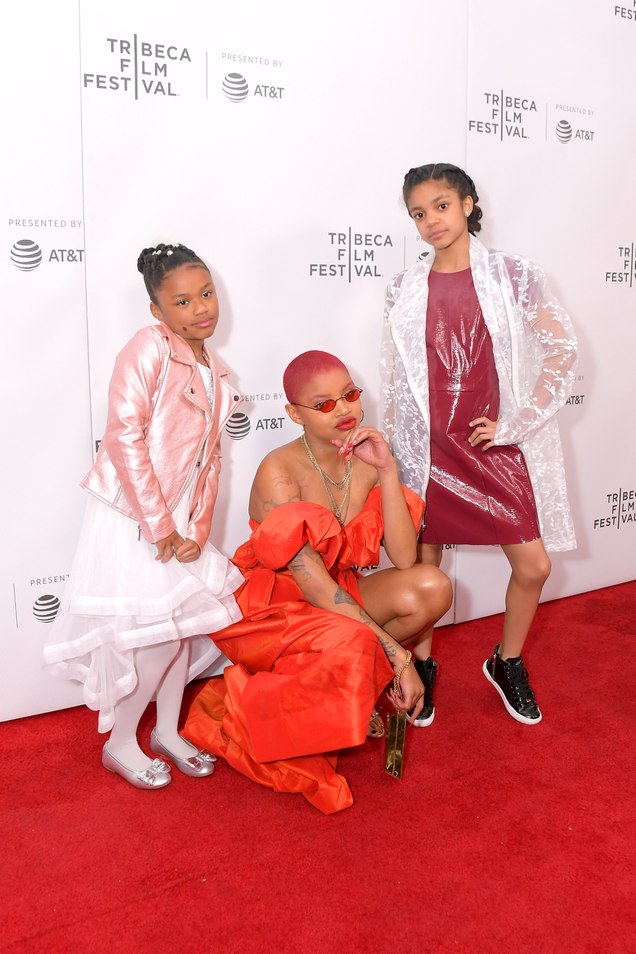 Alanna Renee Tyler-Tompkins, Slick Woods and Jazmyn C. Dorsey attend the “Goldie” - 2019 Tribeca Film Festival on April 25, 2019 in New York City.